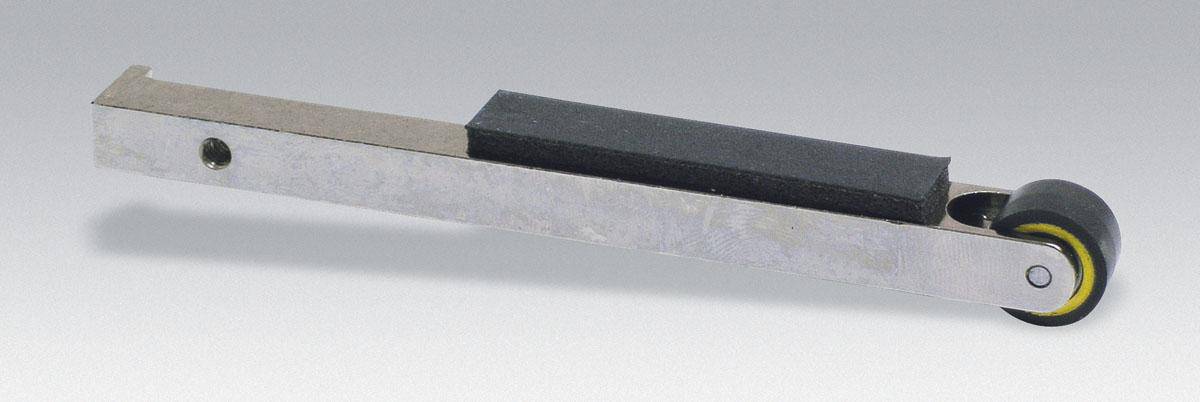 Dynabrade 11312 arm with 5/8 inch rubber wheel belts, 1/2 inch by 18 inch, used as replacement part for power tools.