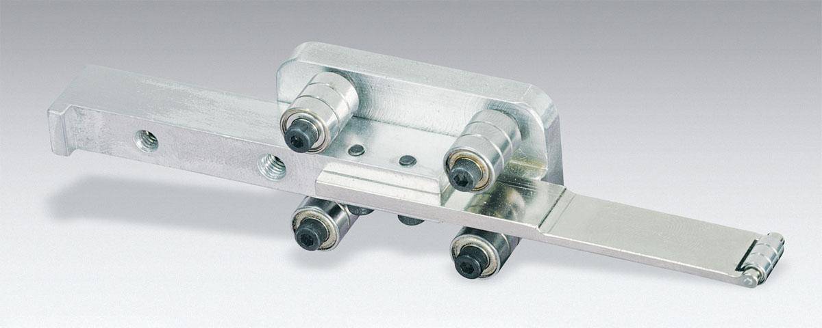 Dynabrade Mini Arm Assembly in steel, 3/16 inch diameter and 3/8 inch width, shown with detailed metal construction.