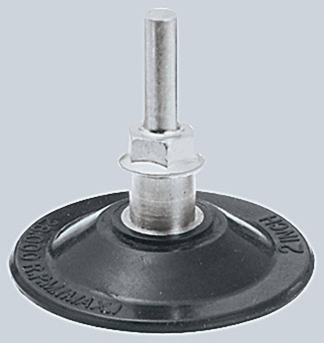 Dynabrade 50111 2-inch disc pad assembly, backup pad for polishing and sanding tools, shown in close-up on a white background.