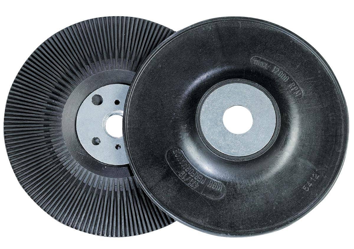 Dynabrade 51150 5-inch diameter disc sander backup pad, durable rubber backing for power tools, used to support sanding discs.