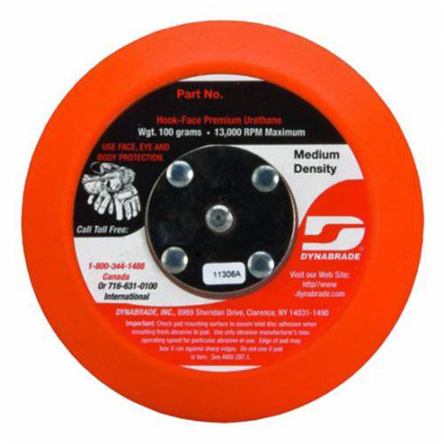 Dynabrade 54313 3-1/2 inch diameter non-vacuum disc pad with hook face and short nap for backup sanding and polishing.