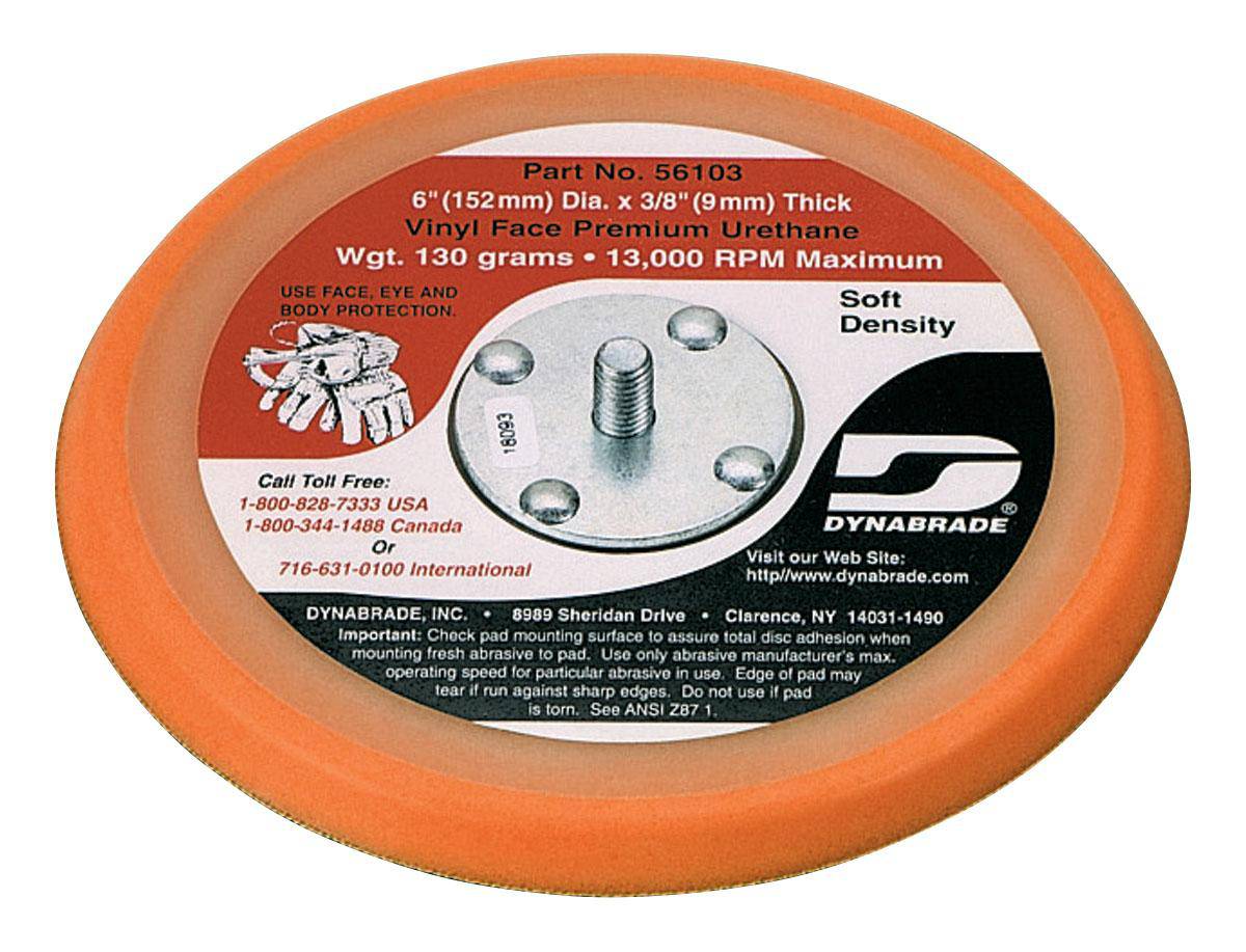 Dynabrade 56103 Stikit Premium Soft Yellow Backup Pads, 6-inch for polishing and sanding tools