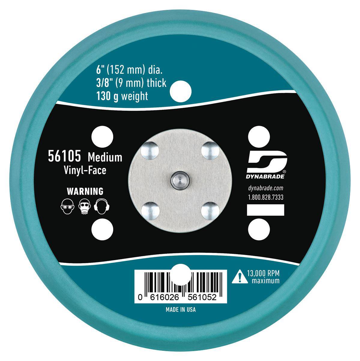 Dynabrade 56105 yellow Stikit backup pads, 6x6 inches, for use with power sanding or polishing tools.