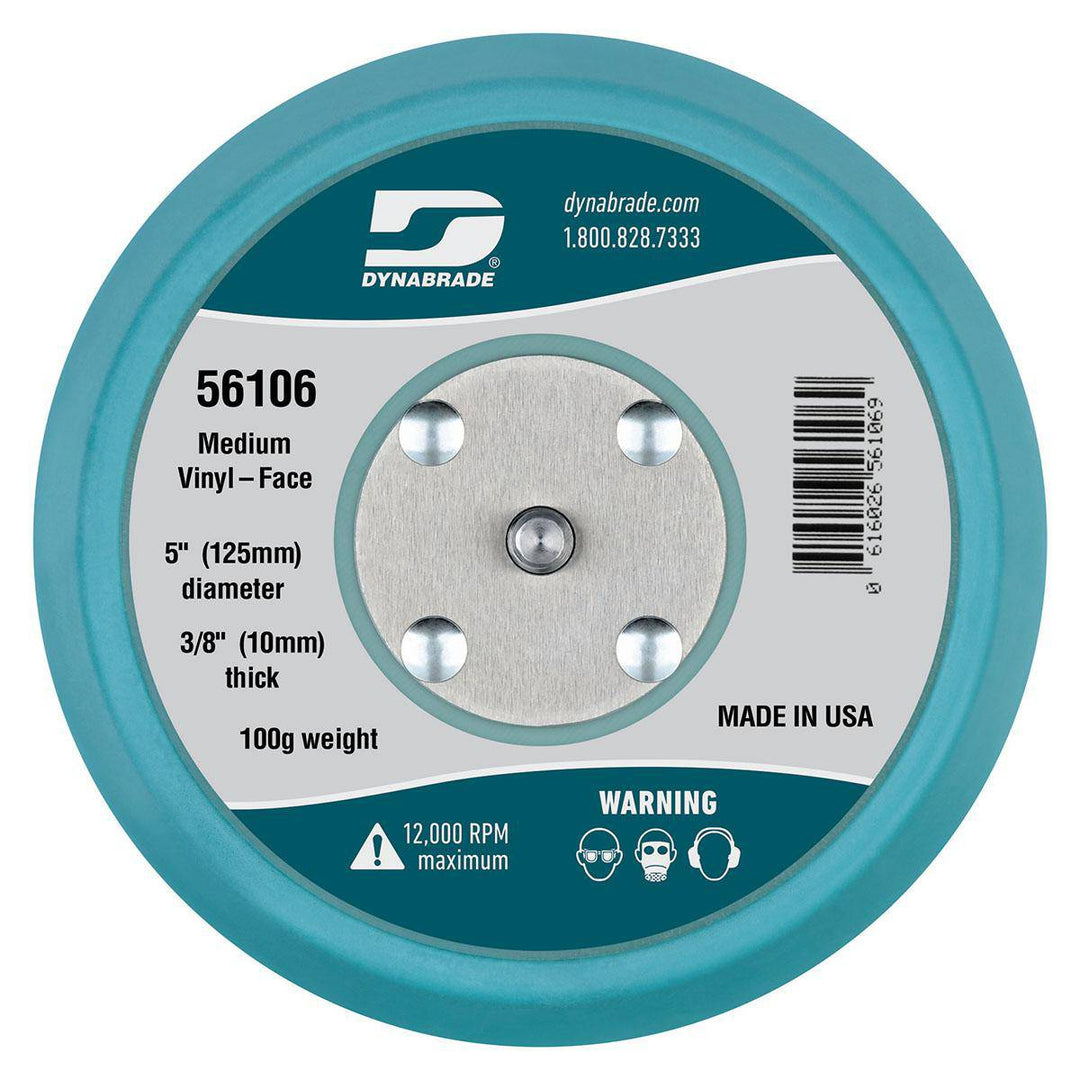 Dynabrade 56106 backup pads, Stikit 3/8 inch medium size, showing textured surface and mounting backing for polishing tools.