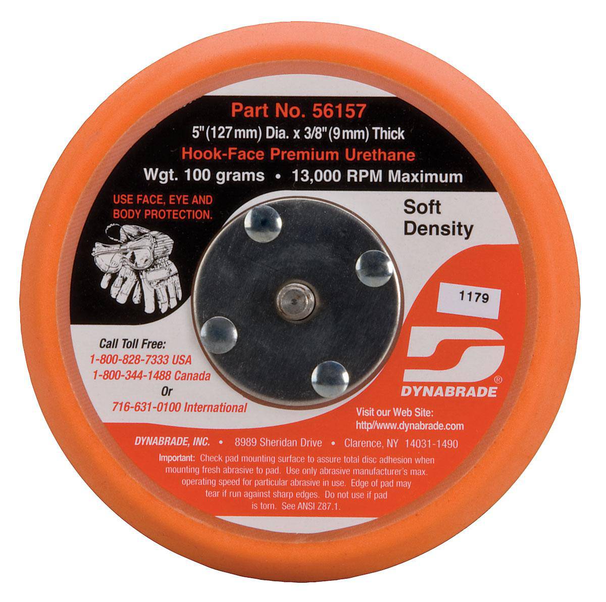 Dynabrade 56157 Hookit yellow backup pads, 5xnh, durable abrasive pads for sanding and polishing applications.