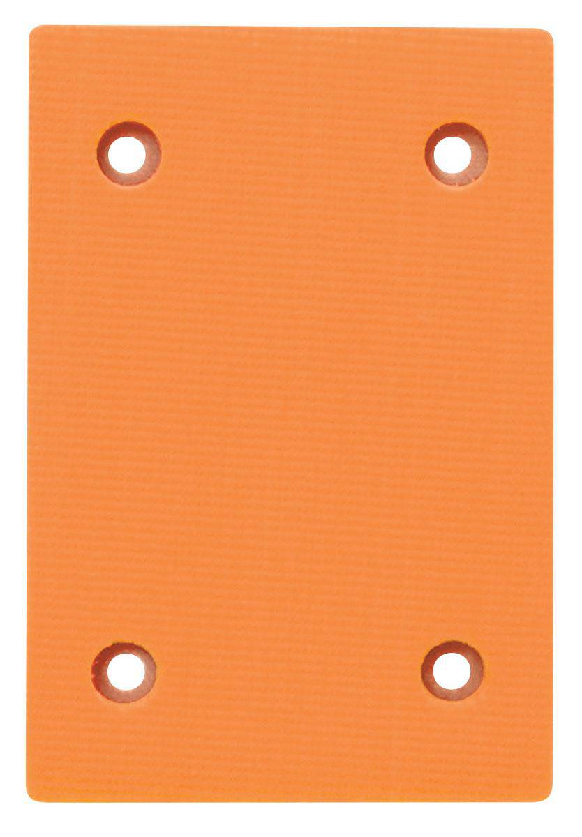 Dynabrade 56315 Hookit medium non-vac backup pad in yellow, 3-inch diameter, shown for sanding or polishing applications.