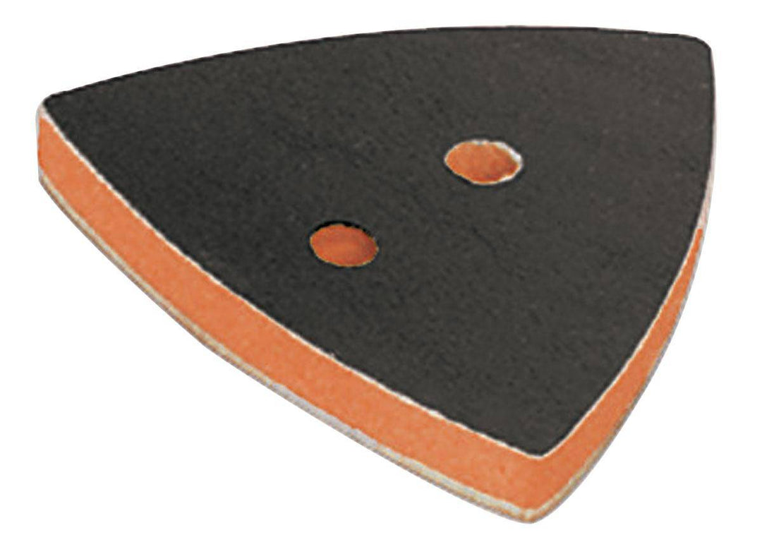 Dynabrade 57951 Hookit yellow triangle backup pad for sanding and polishing, designed for use with power tools.