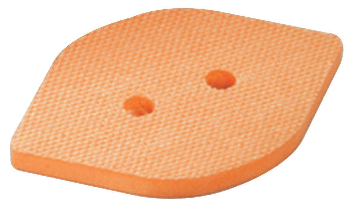 Dynabrade Backup Pads Hookit Teardrop, abrasive sanding pads for power tools, shown in a close-up image.