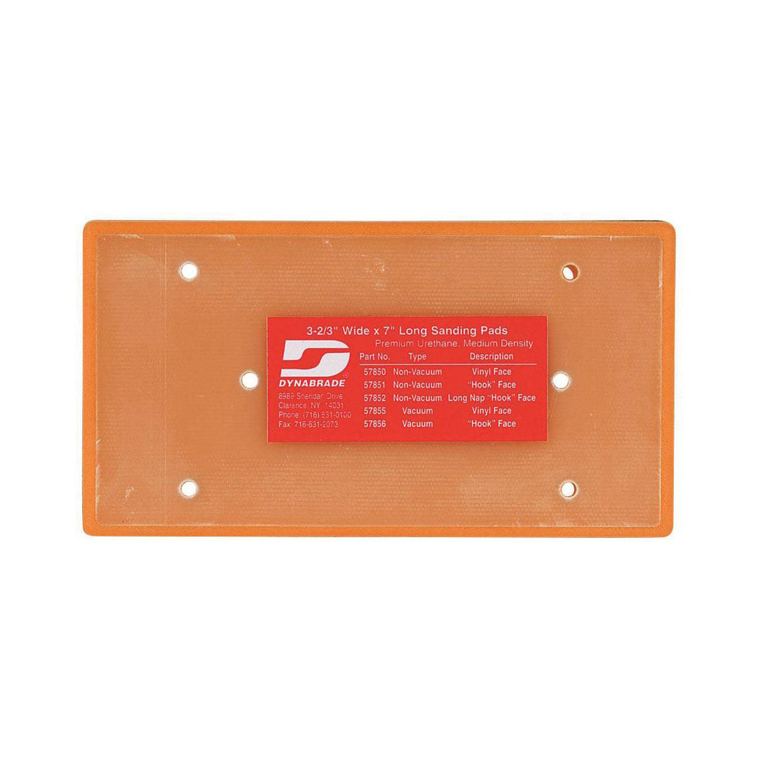 Dynabrade Dynabug 57852 backup pad with hook face, non-vacuum, long nap, 3-2/3 x 7 inches, suitable for polishing and finishing.