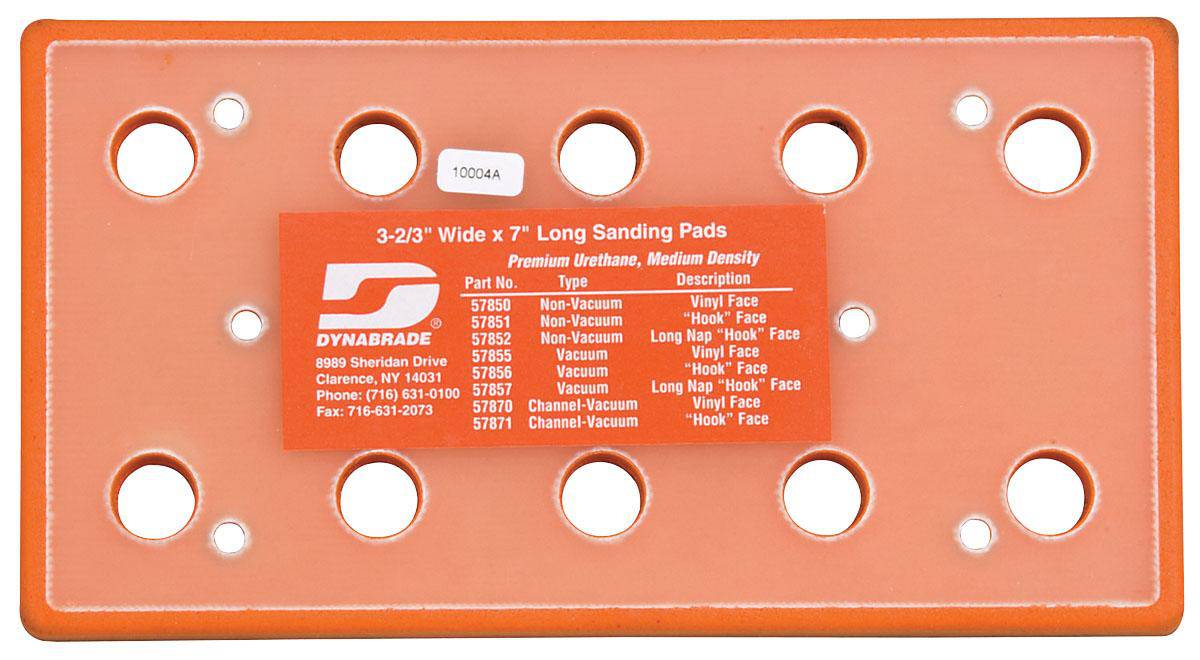 Dynabrade Dynabug 57856 backup pad with hook-face, short nap, 3-2/3 inch diameter, vacuum-compatible disc pad for sanding and polishing.