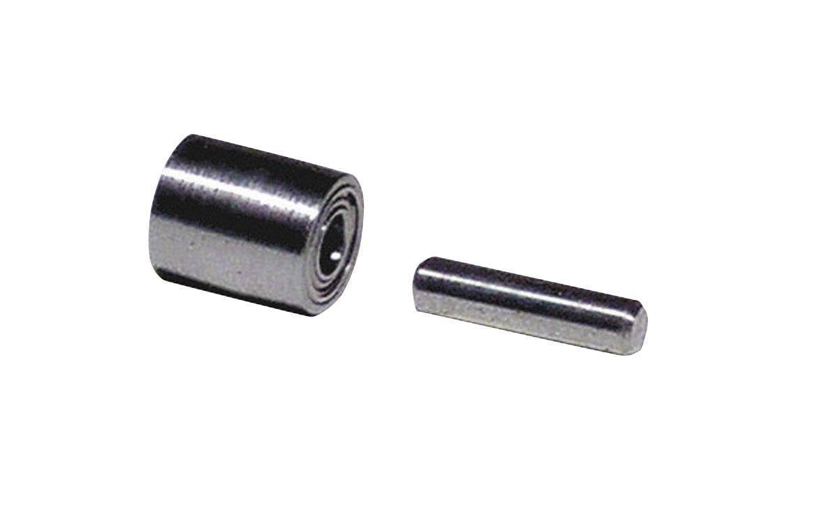 Dynabrade 11068 wheel bearing and shaft with 5/16 inch diameter, 3/8 inch width, and 1/4 inch inner diameter for industrial use.