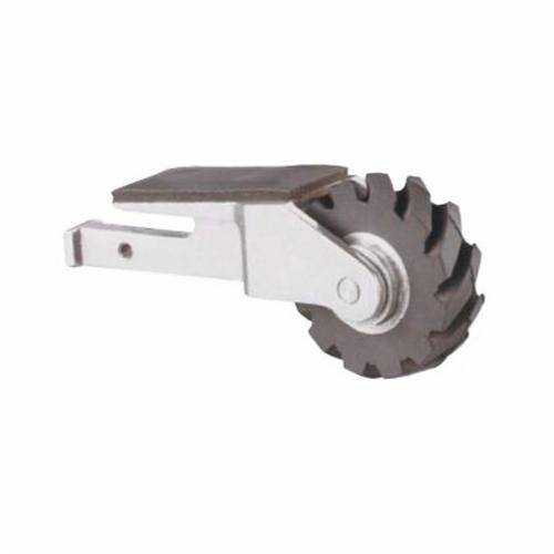 Dynabrade 15356 contact arm assembly with 5/8 inch diameter and 2-inch serrated wheel, used for power tool maintenance.