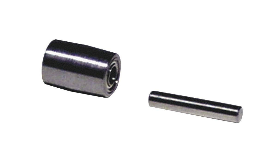 Dynabrade contact wheel assembly with 1/4-inch diameter, 3/8-inch width, steel crown face for grinding and polishing tasks.