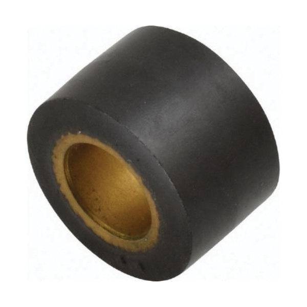 Dynabrade 11637 contact wheel with 4x1/2 inch width, 5/8 inch I.D., severely faced, 70 duro rubber, radiused surface.