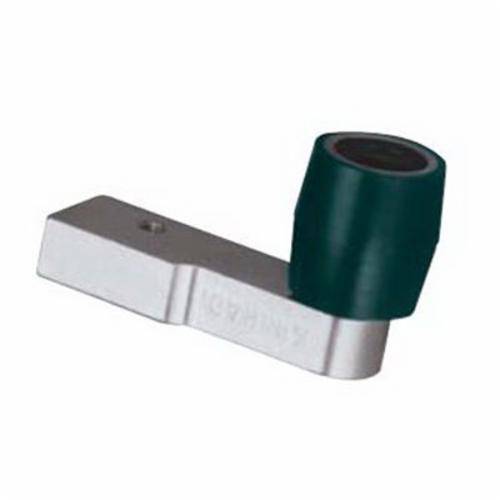 Dynabrade contact wheel assembly with 1-inch diameter, 1-inch width, 5/8-inch I.D., 70 duro urethane crown face.