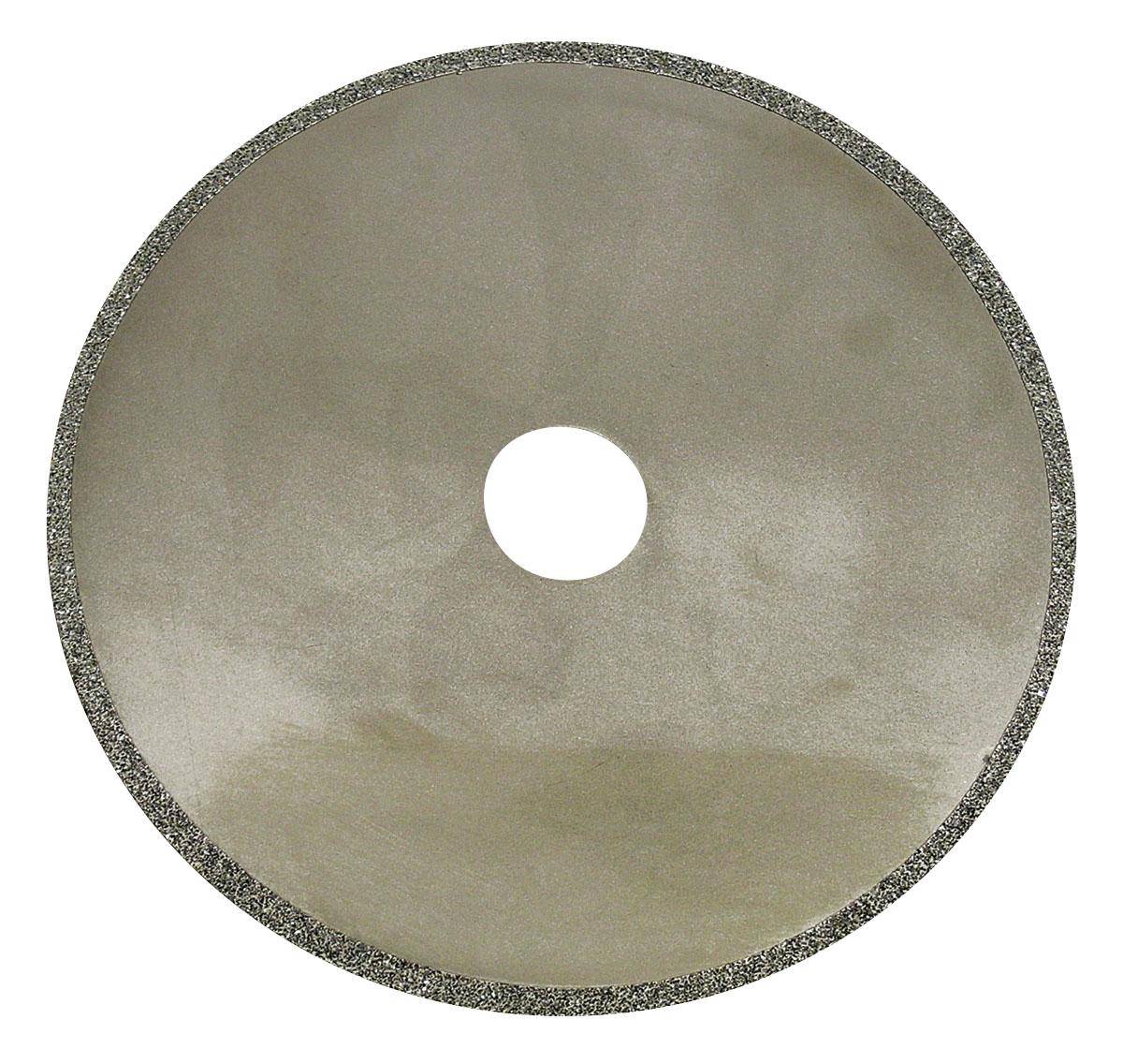 Dynabrade 93917 cut-off wheel with 3-inch diameter, 3/8-inch chuck, 40/50 grit, continuous rim diamond for precise cutting.