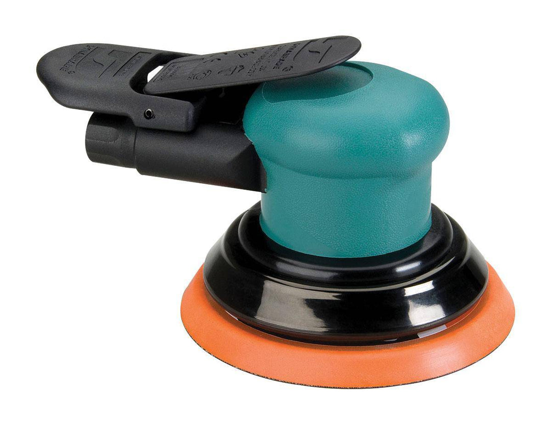 Dynabrade 59035 pneumatic random orbit sander with 3/32-inch pad, 12,000 RPM, Spirit Non-Vac model, 5-inch sanding surface.