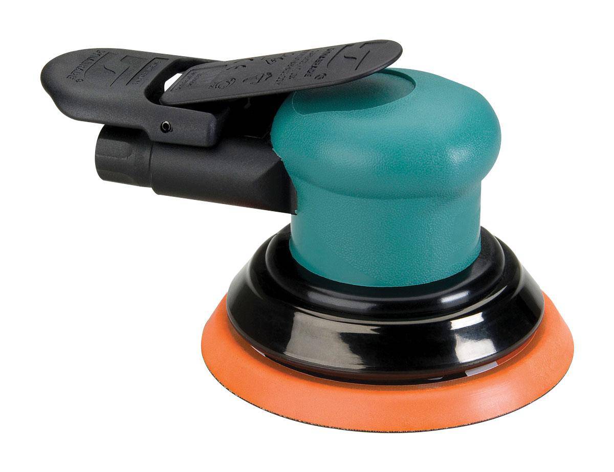 Dynabrade 59035 pneumatic random orbit sander with 3/32-inch pad, 12,000 RPM, Spirit Non-Vac model, 5-inch sanding surface.