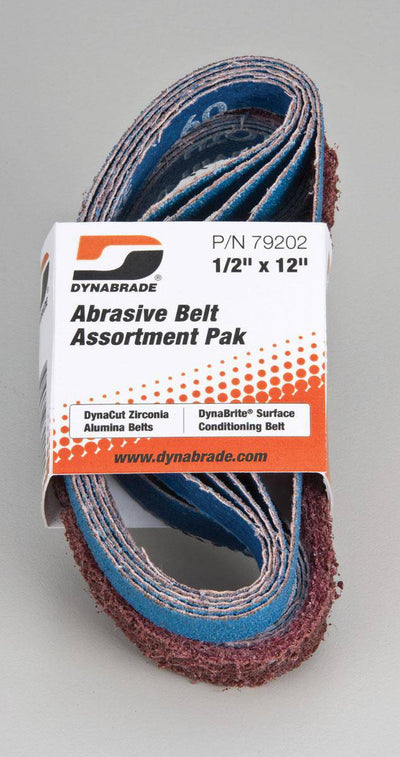 Dynabrade 79202 - 1/2 Inch X 12 Inch Sanding Belt Pack Grit Pack Backing - eGrimesDirect