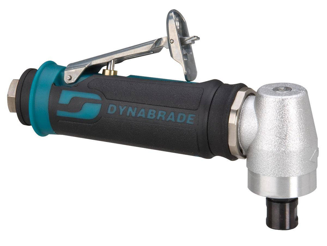 Dynabrade 48315 right angle die grinder with 0.4 HP, 12000 RPM, 1/4 inch collet, durable power tool for precision grinding.