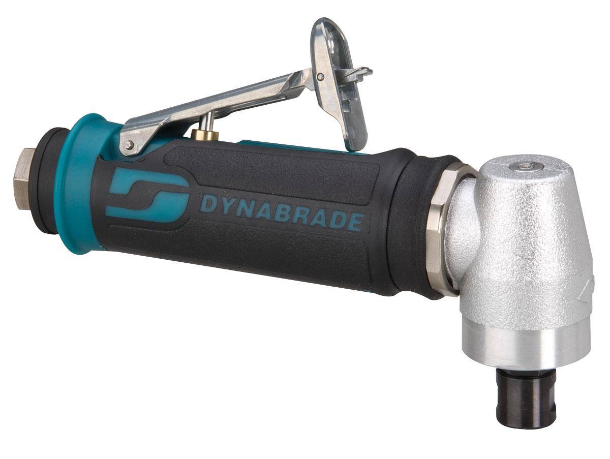 Dynabrade 48315 right angle die grinder with 0.4 HP, 12000 RPM, 1/4 inch collet, durable power tool for precision grinding.