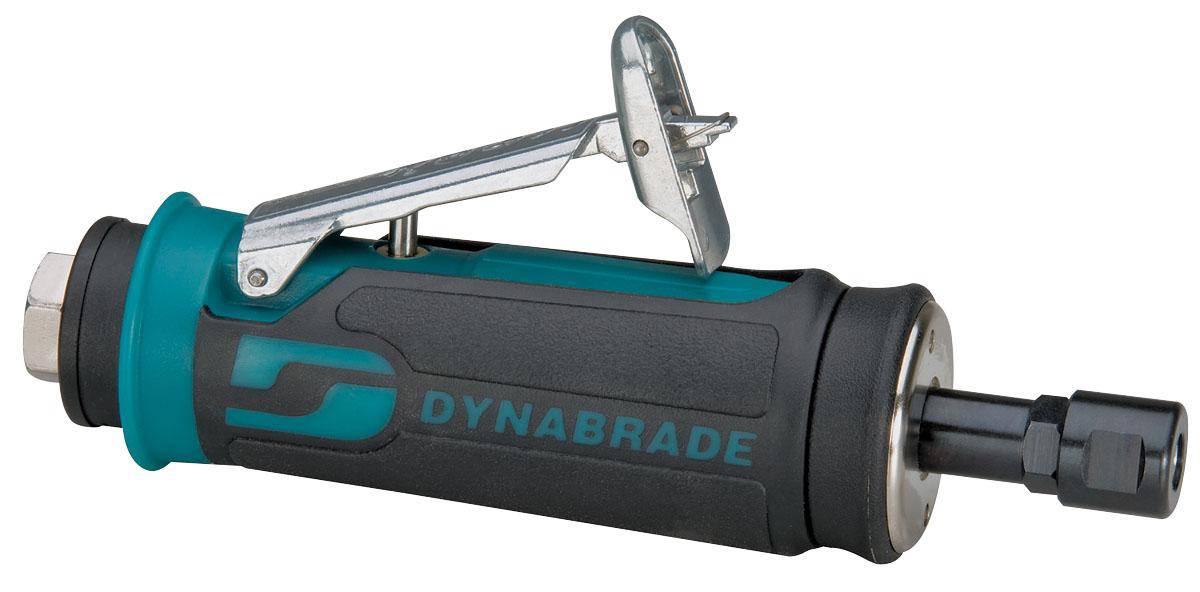 Dynabrade 48345 .4 Hp straight-line die grinder with 30,000 RPM, gearless design, rear exhaust, 1/8 inch and 3 mm collets, standard muffler