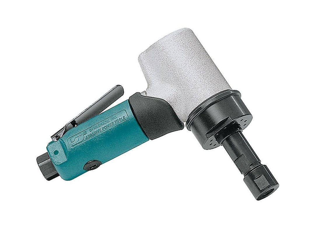 Dynabrade 52242 7 HP offset die grinder with 7-degree angle, 20000 RPM, gearless design, front exhaust, 1/4 inch collet, long shank