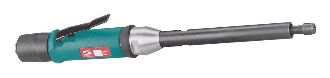 Dynabrade 53502 straight-line die grinder with 7-1/4 inch extension, 0.5 HP, 20,000 RPM, rear exhaust, 1/4 inch collet.