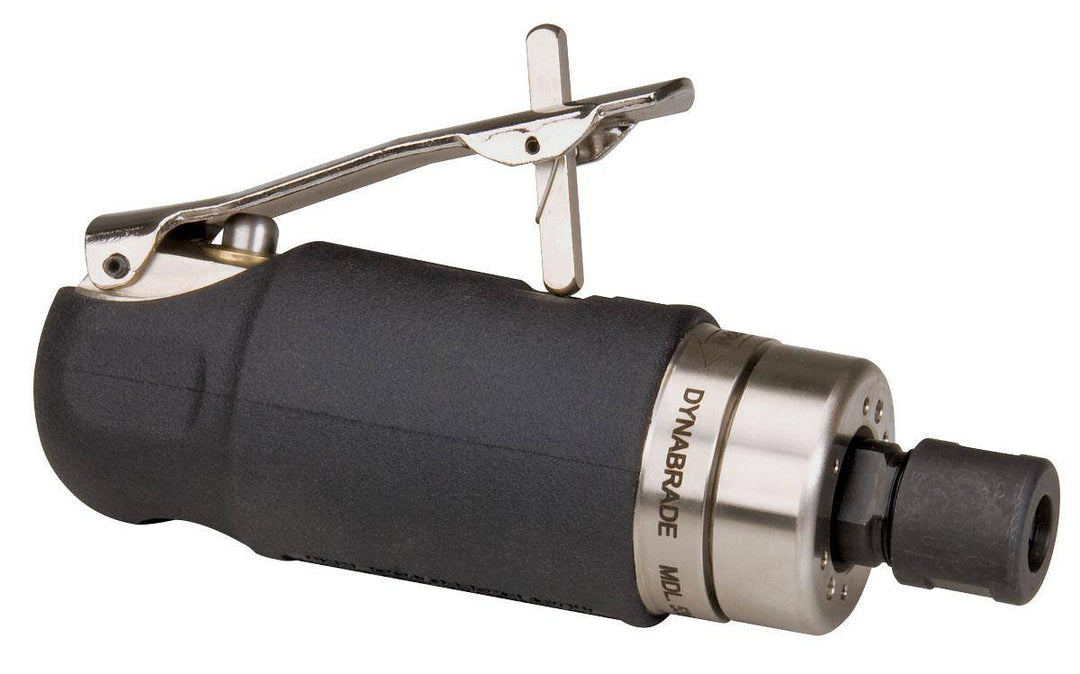 Dynabrade .5 Hp straight-line die grinder with steel housing, 24000 rpm, gearless design, front exhaust, 1/4 inch collet.