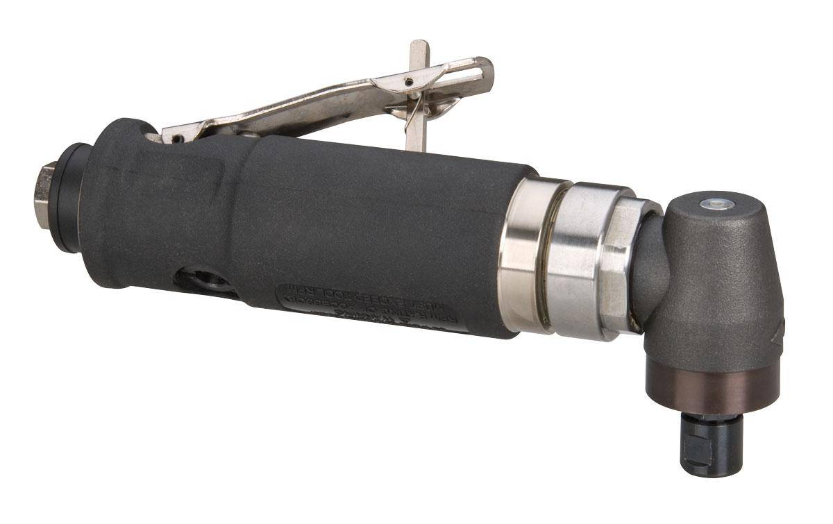 Dynabrade 54387 .7 Hp right angle die grinder with steel gears, rear exhaust, 1/4 inch and 6 mm collet, 18000 RPM, industrial tool