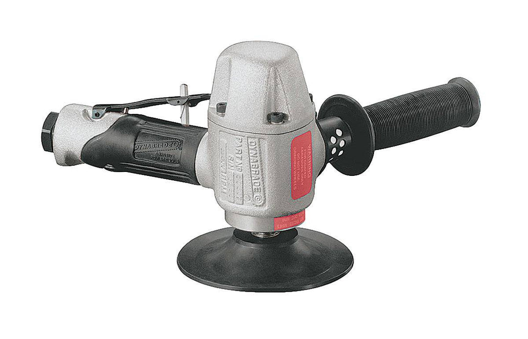 Dynabrade 50304 vertical disc sander with 4.5-5 inch diameter, 1.2 HP, 8500 RPM, gearless motor, side exhaust, 5/8-11 inch female pad