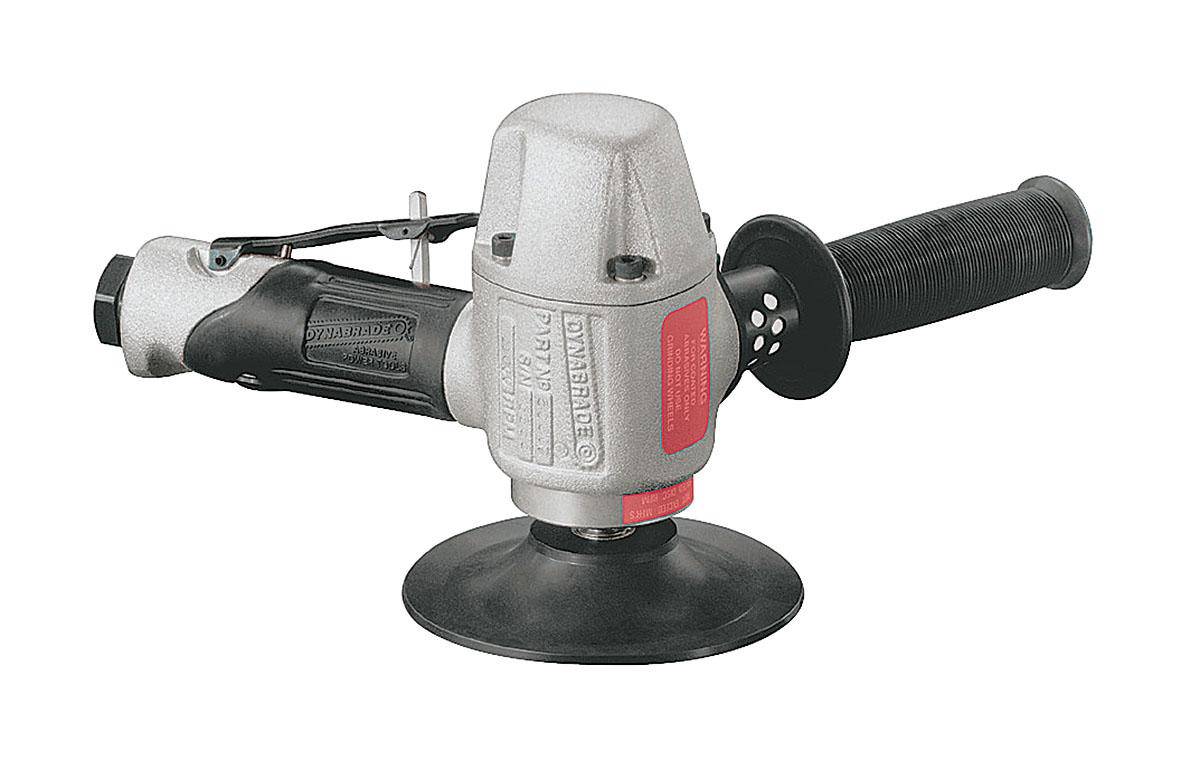 Dynabrade 50304 vertical disc sander with 4.5-5 inch diameter, 1.2 HP, 8500 RPM, gearless motor, side exhaust, 5/8-11 inch female pad