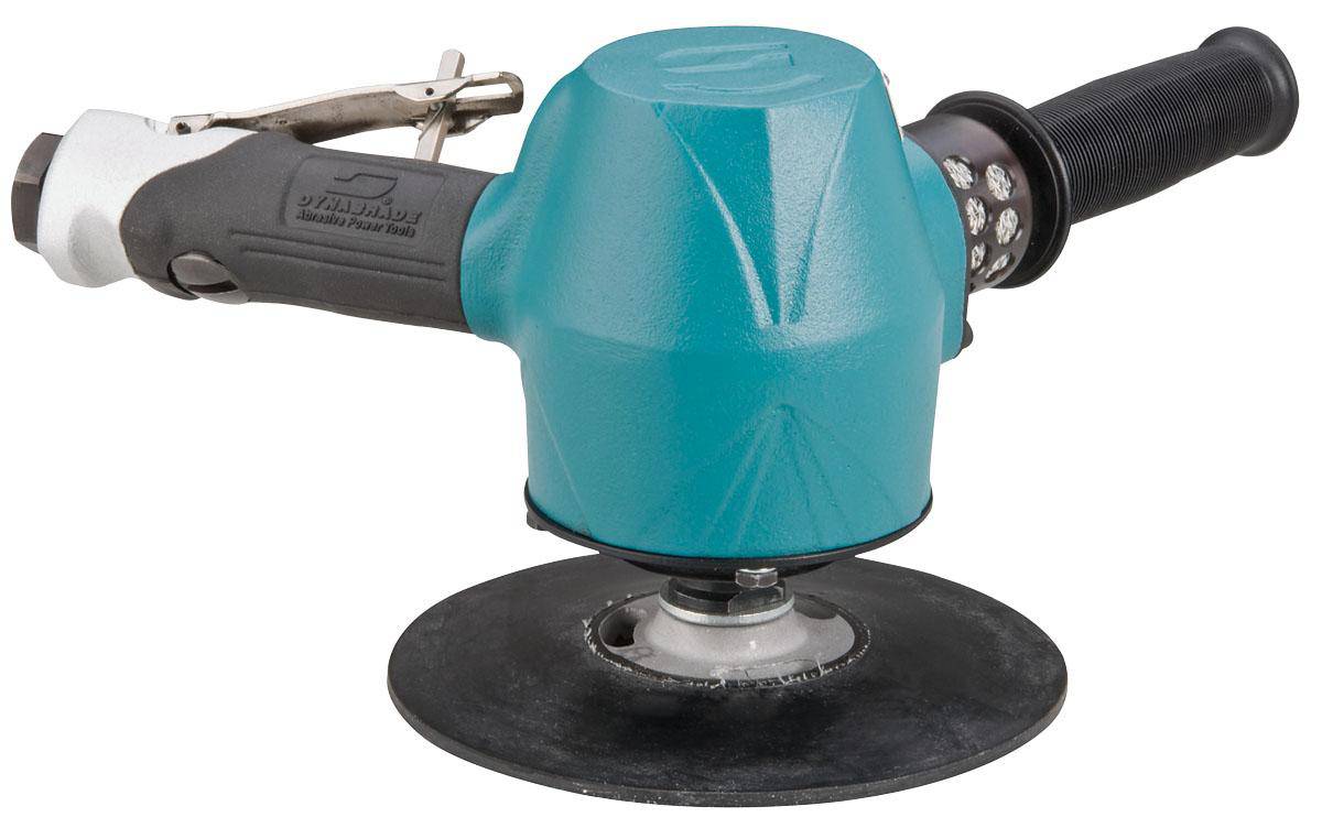 Dynabrade 53261 7-inch vertical disc sander with 3 HP motor, gearless rotational exhaust, and 5/8-11 inch female pad.