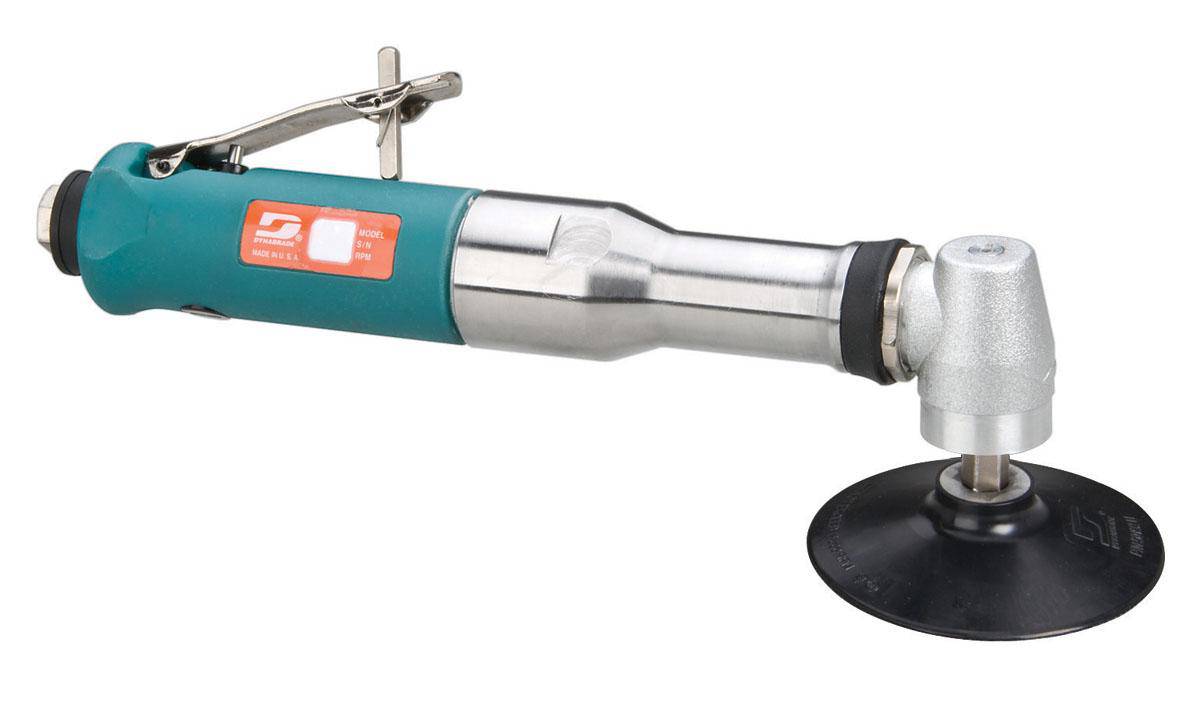 Dynabrade 54409 4-inch extended right angle disc sander with 0.7 HP, 12000 RPM, composite body, ideal for precision grinding tasks.