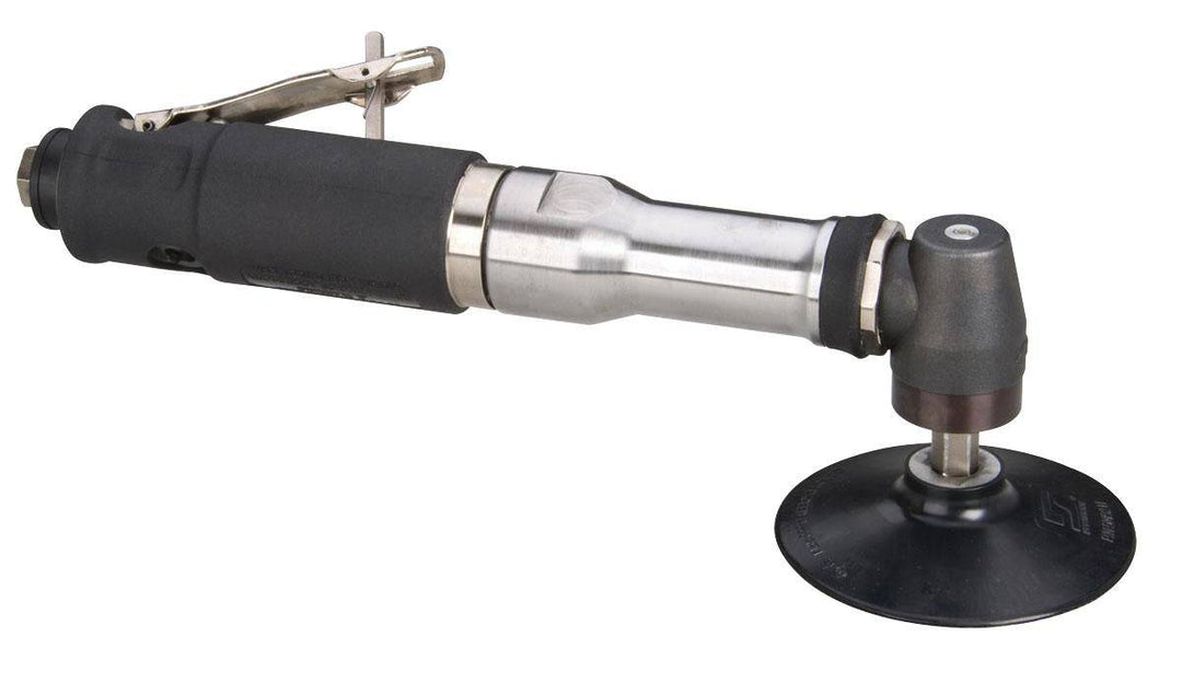 Dynabrade 54430 4-inch diameter extended right angle disc sander with 0.7 HP, 12000 RPM, steel construction.