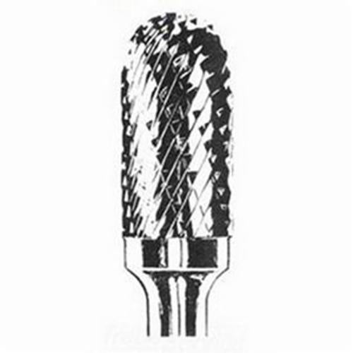 Dynabrade 93332 - Carbide Burr 1/4 Inch Diameter Sc-1 D/C Burr Cylinder-Radiused End 5/8 Inch Flute L 1/4 Inch Shank - eGrimesDirect