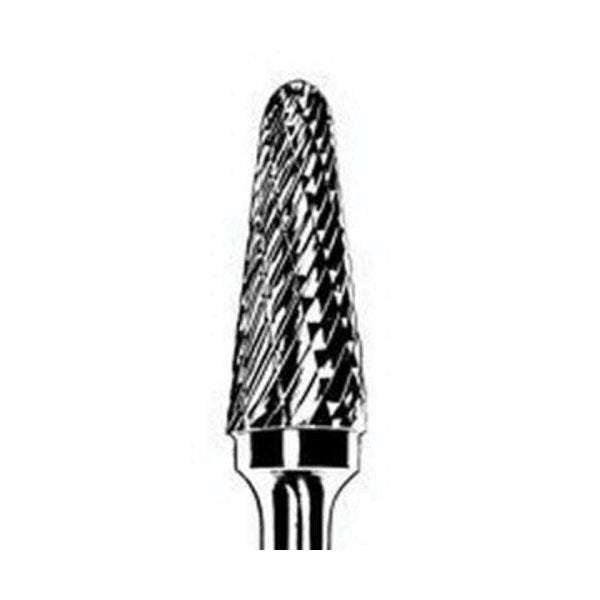Dynabrade 93337 - Carbide Burr 3/8 Inch Diameter Sl-3 D/C Burr Taper-Radiused End 3/4 Inch Flute L 1/4 Inch Shank - eGrimesDirect