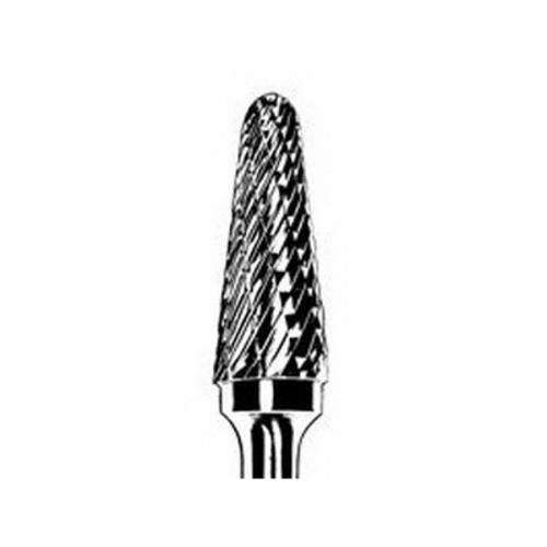 Dynabrade 93367 - Carbide Burr 9 mm Diameter Sl-3 D/C Burr Taper-Radiused End 27 mm Flute L 6 mm Shank - eGrimesDirect