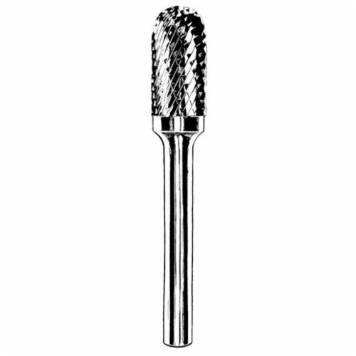Dynabrade 93370 - Carbide Burr 2.5 mm Diameter Sc-4 D/C Burr Cylinder 11 mm Flute L 3 mm Shank - eGrimesDirect