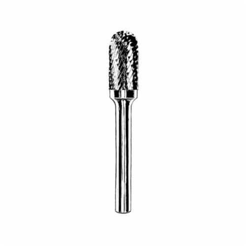 Dynabrade 93371 - Carbide Burr 3 mm Diameter Sc-4 D/C Burr Cylinder-Radiused End 14 mm Flute L 3 mm Shank - eGrimesDirect