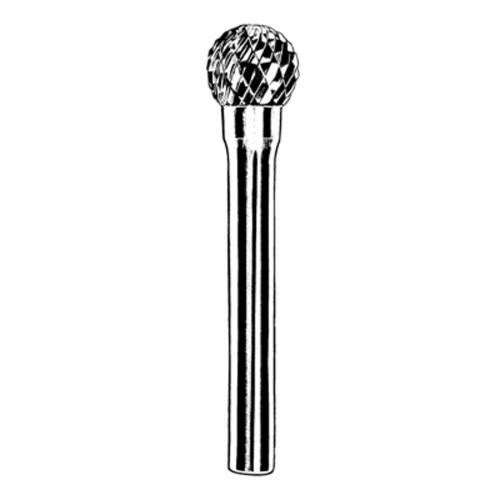 Dynabrade 93372 - Carbide Burr 3 mm Diameter Sd-4 D/C Burr Ball Radiused End 3 mm Flute L 3 mm Shank - eGrimesDirect