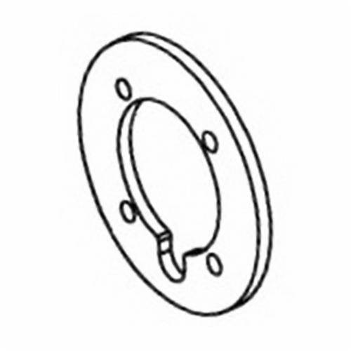 Dynabrade 94543 end plate showing a metal component with mounting holes for power tool accessories.