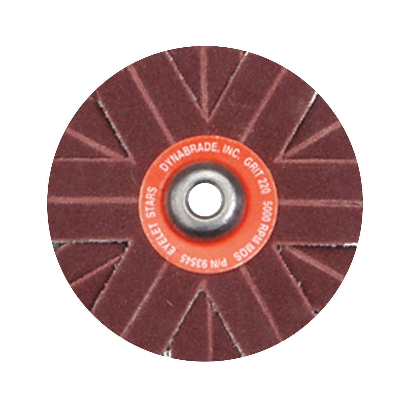 Dynabrade 93589 - 1 Inch X 3mm - 48 Eyelet Mount 180 Grit Aluminum Oxide Sanding Star