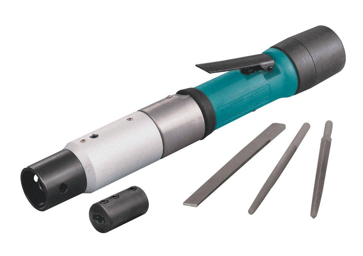 Dynabrade 12202 reciprocating filer kit with various filer attachments for detailed grinding and finishing tasks.