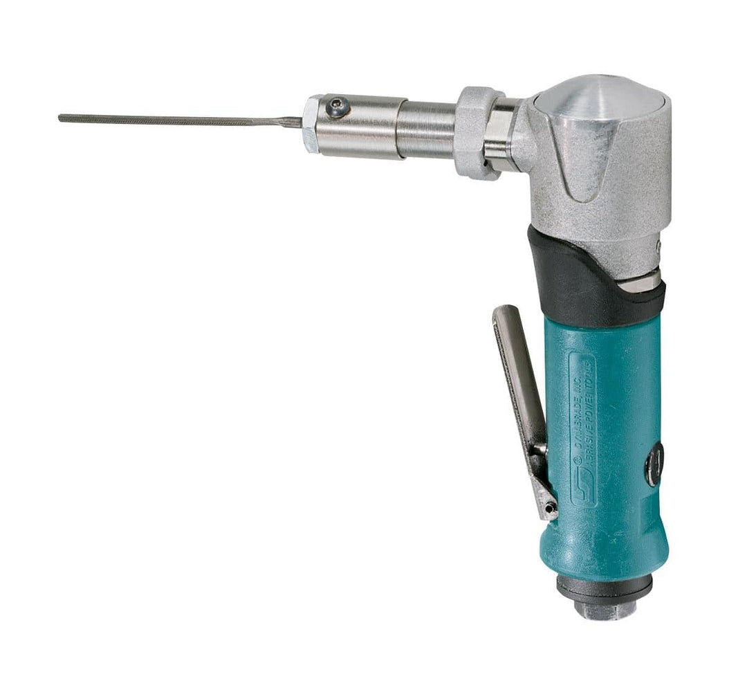 Dynabrade Dynadie 12250 reciprocating filer with 0-1/4 inch capacity, featuring a compact design for detailed sanding and finishing.