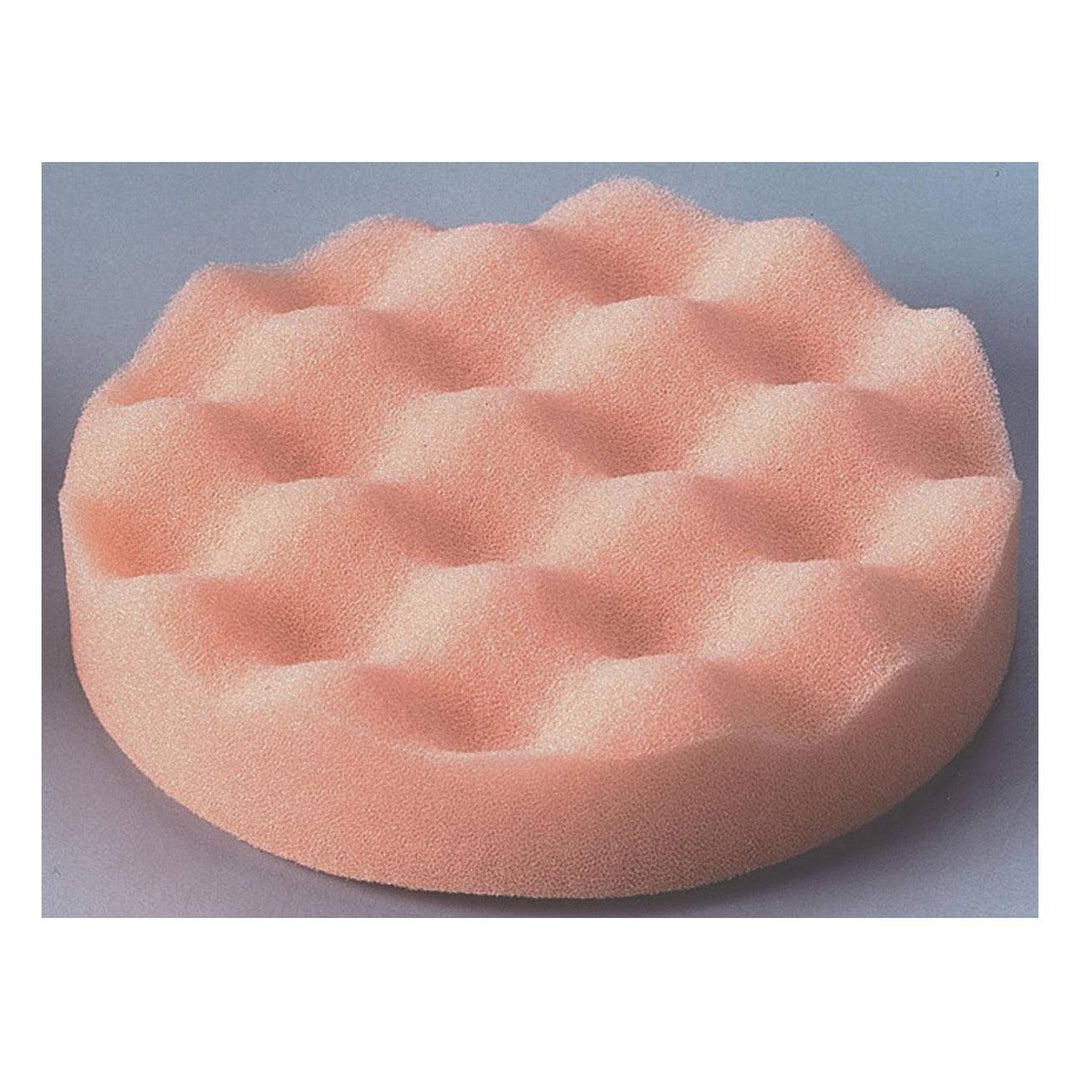 Dynabrade 90071 foam waffle polishing pad, 3-3/4 inch diameter, used for buffing and polishing applications.