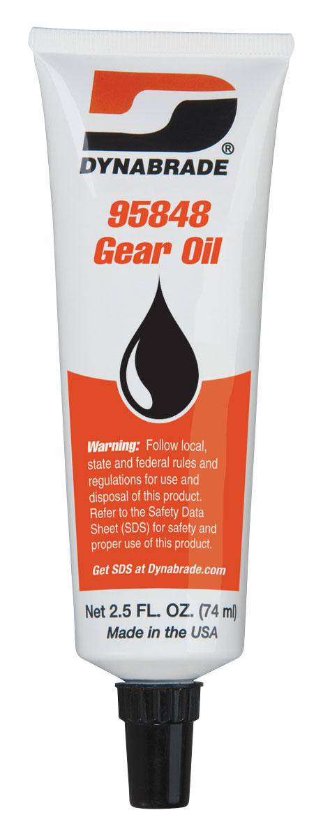 Dynabrade Gear Oil for gears and parts, used to lubricate and maintain industrial equipment.