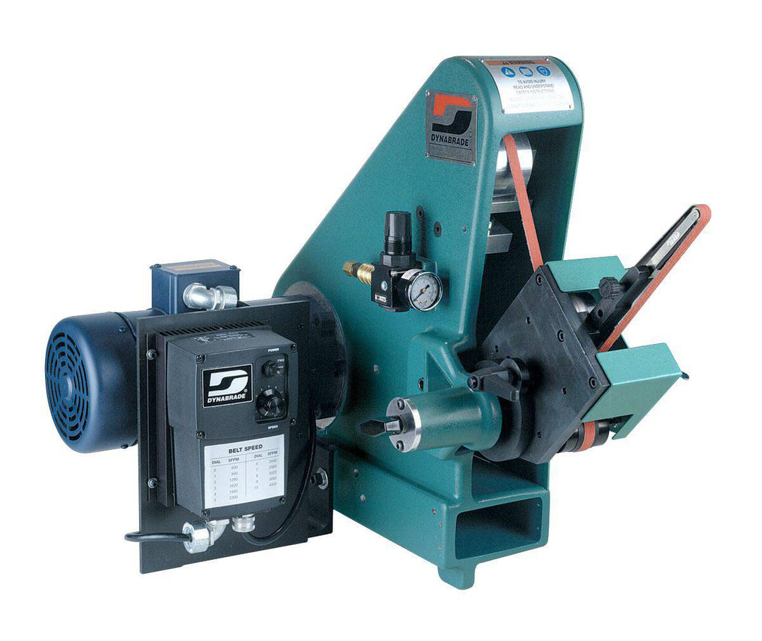 Dynabrade 64903 variable speed grinder with 3 HP, 460V AC, 3-phase, 72-inch belt, adjustable speed, industrial power tool