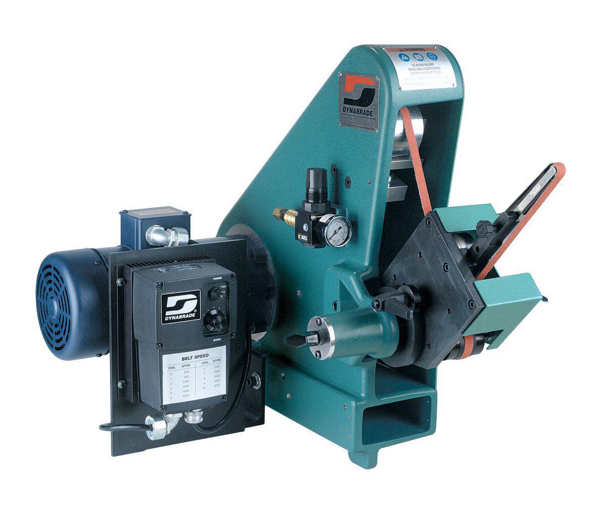 Dynabrade 64903 variable speed grinder with 3 HP, 460V AC, 3-phase, 72-inch belt, adjustable speed, industrial power tool