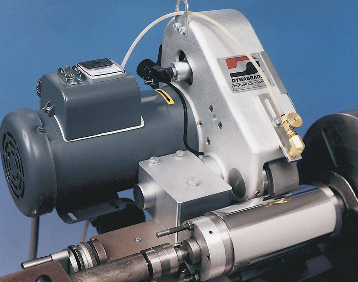 Dynabrade 64993 electric tool post grinder with 2 HP motor, wet grinding, 2x36 inch grinding wheels, 230V, 1-phase, air tension
